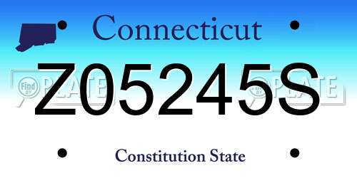 Z05245S Connecticut License Plate