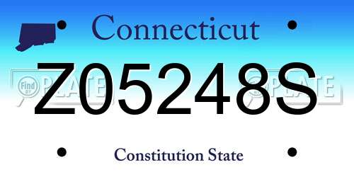 Z05248S Connecticut License Plate