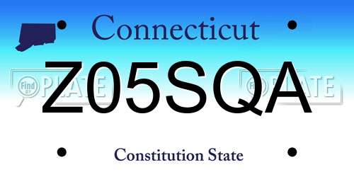 Z05SQA Connecticut License Plate