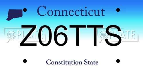 Z06TTS Connecticut License Plate