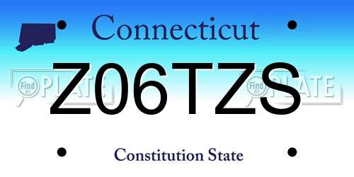 Z06TZS Connecticut License Plate
