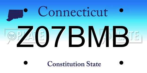 Z07BMB Connecticut License Plate