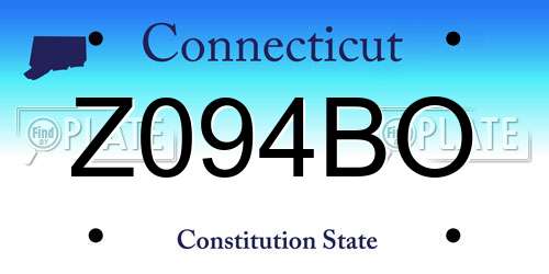 Z094BO Connecticut License Plate