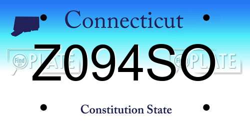Z094SO Connecticut License Plate