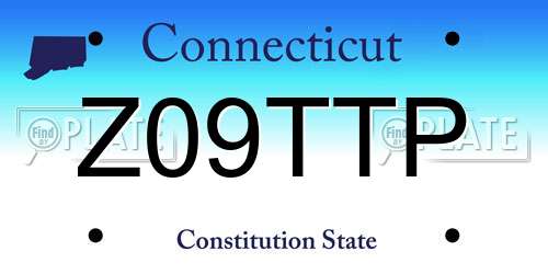 Z09TTP Connecticut License Plate