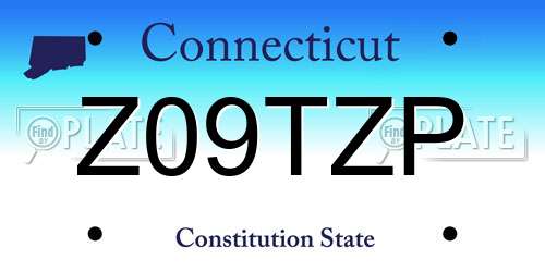 Z09TZP Connecticut License Plate