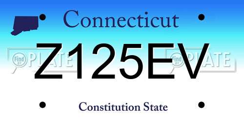 Z125EV Connecticut License Plate