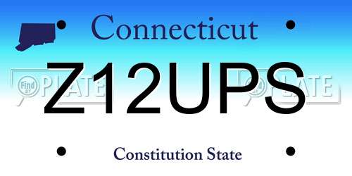 Z12UPS Connecticut License Plate