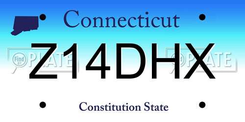 Z14DHX Connecticut License Plate