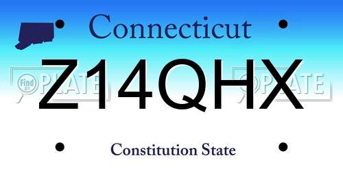Z14QHX Connecticut License Plate