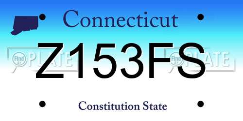 Z153FS Connecticut License Plate
