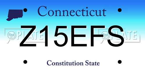 Z15EFS Connecticut License Plate