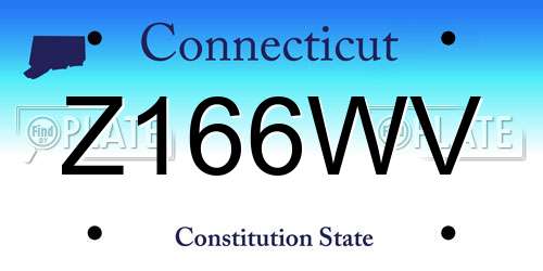 Z166WV Connecticut License Plate