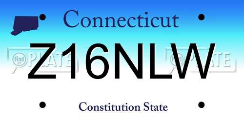 Z16NLW Connecticut License Plate