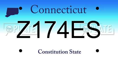 Z174ES Connecticut License Plate