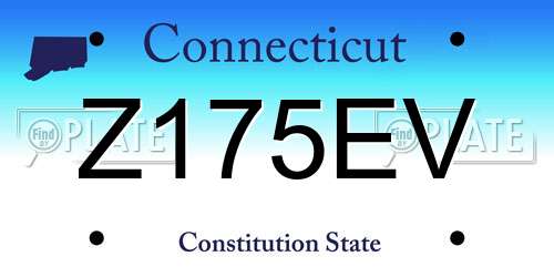 Z175EV Connecticut License Plate
