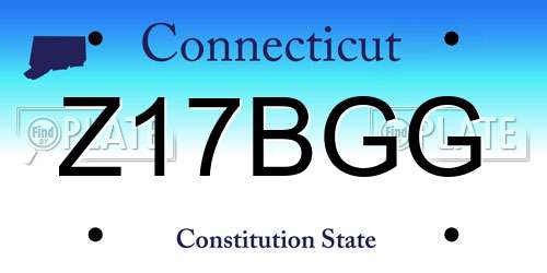 Z17BGG Connecticut License Plate