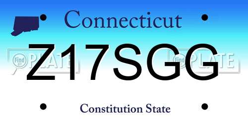 Z17SGG Connecticut License Plate