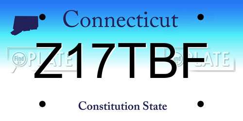 Z17TBF Connecticut License Plate