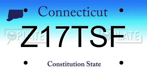 Z17TSF Connecticut License Plate
