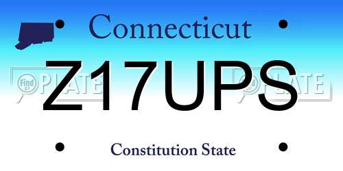 Z17UPS Connecticut License Plate