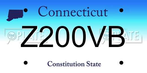 Z200VB Connecticut License Plate