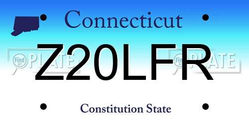Z20LFR Connecticut License Plate