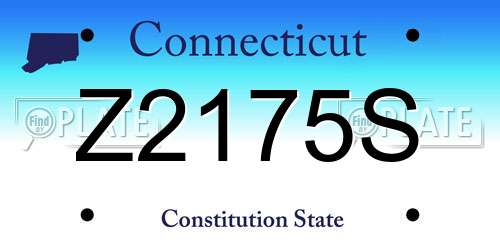 Z2175S Connecticut License Plate