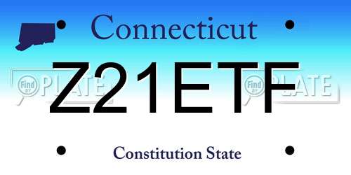 Z21ETF Connecticut License Plate