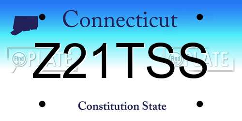 Z21TSS Connecticut License Plate