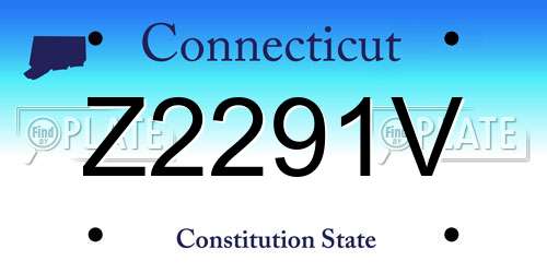 Z2291V Connecticut License Plate