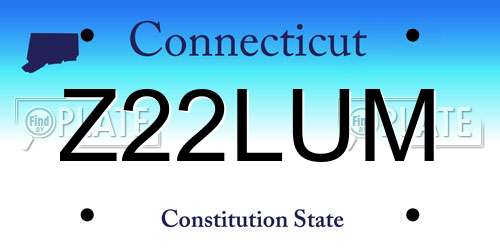 Z22LUM Connecticut License Plate