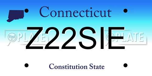 Z22SIE Connecticut License Plate