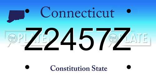 Z2457Z Connecticut License Plate