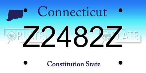 Z2482Z Connecticut License Plate