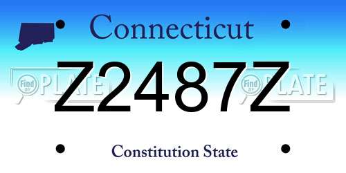 Z2487Z Connecticut License Plate