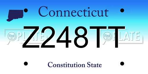 Z248TT Connecticut License Plate