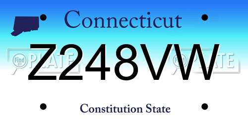 Z248VW Connecticut License Plate