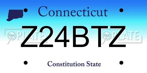 Z24BTZ Connecticut License Plate