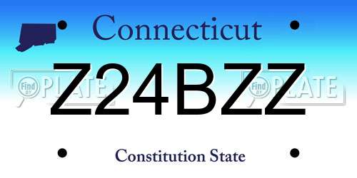 Z24BZZ Connecticut License Plate