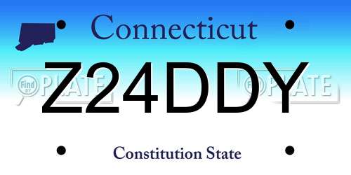 Z24DDY Connecticut License Plate