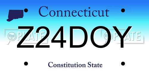 Z24DOY Connecticut License Plate