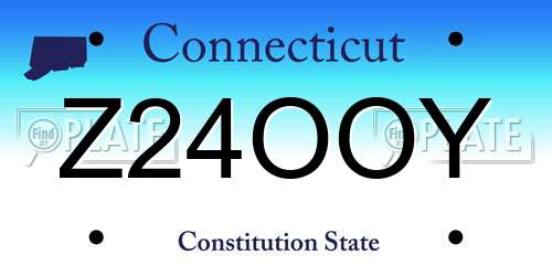 Z24OOY Connecticut License Plate