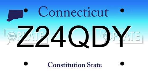 Z24QDY Connecticut License Plate