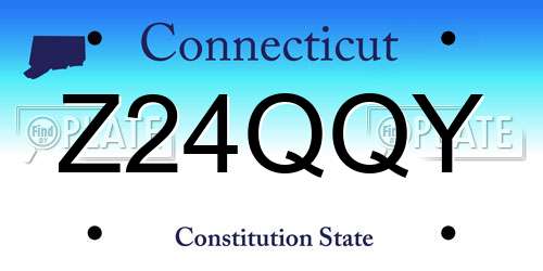 Z24QQY Connecticut License Plate