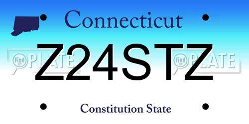 Z24STZ Connecticut License Plate