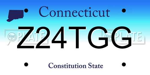 Z24TGG Connecticut License Plate