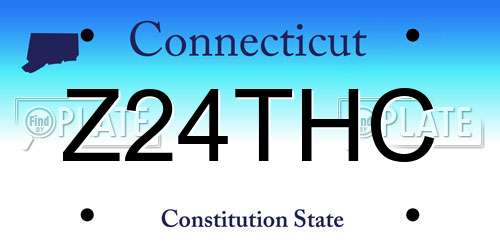 Z24THC Connecticut License Plate