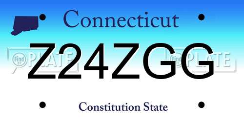 Z24ZGG Connecticut License Plate