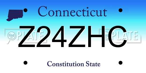 Z24ZHC Connecticut License Plate